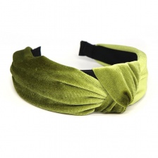 Green Velvet Twist Knot Headband by Peace of Mind